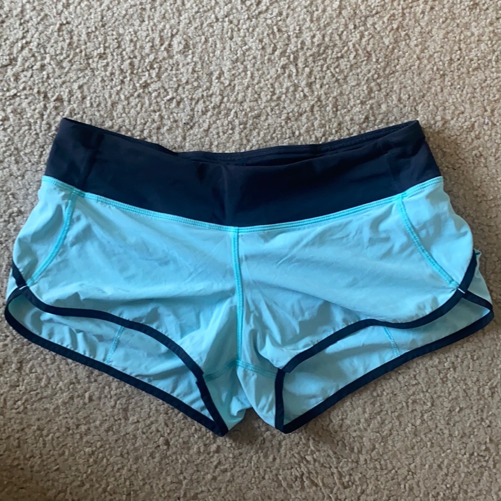 Lulu lemon blue/black mini shorts